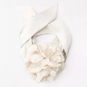Women's Cream Floral Scarf